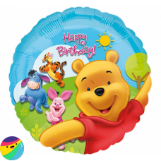 Folija balon - Medvedek Pu Happy Birthday